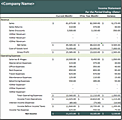 Free Download Prior year comparative income statement