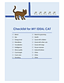 Free Download Checklist Templates for Selecting Ideal Cat