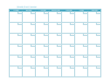 Blank Monthly Calendar