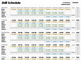 Employee Shift Schedule Form Templates