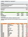 Family Monthly Expense Report Template