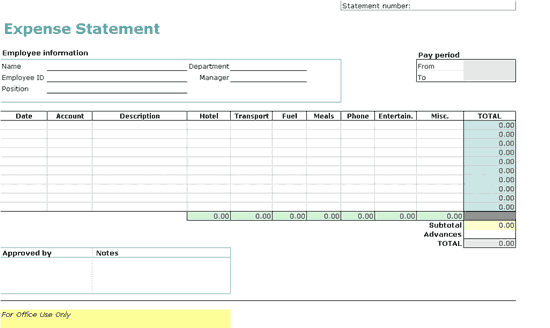 Download Travel Expense Report for Microsoft Excel 2003 or newer