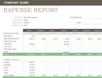 Weekly Expense Report Template